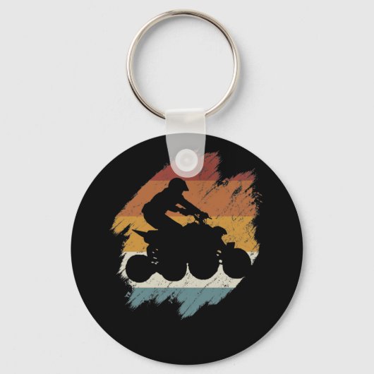 Retro vintage Quad Schlüsselanhänger (Vorderseite)