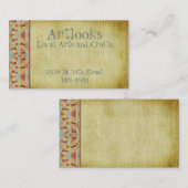 Retro Vintage Quadrate Visitenkarte (Vorne/Hinten)