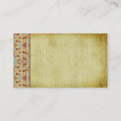 Retro Vintage Quadrate Visitenkarte (Rückseite)