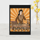 Retro Vintage Railroad Karte (Gelbe Blume)