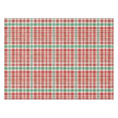 Retro Vintage Red Green Textured Plaid  Tischdecke (Vorderseite (Horizontal))