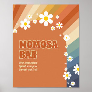 Retro Vintage Regenbogen Momosa Bar Poster
