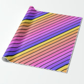 Retro Vintage Regenbogenstreifen Geschenkpapier (Ungerollt)