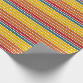 Retro Vintage Regenbogenstreifen Geschenkpapier (Ecke)
