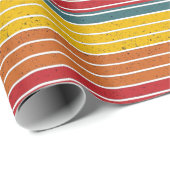 Retro Vintage Regenbogenstreifen Geschenkpapier (Rolleneckpunkt)