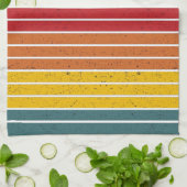 Retro Vintage Regenbogenstreifen Geschirrtuch (Gefaltet)
