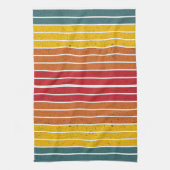 Retro Vintage Regenbogenstreifen Geschirrtuch (Vertikal)