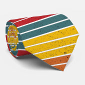 Retro Vintage Regenbogenstreifen Krawatte (Gerollt)