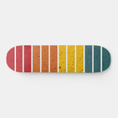 Retro Vintage Regenbogenstreifen Skateboard (Horizontal)