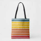 Retro Vintage Regenbogenstreifen Tasche (Vorderseite)