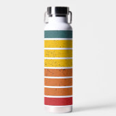 Retro Vintage Regenbogenstreifen Trinkflasche (Vorne)