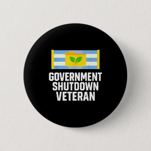 Retro Vintage Regierungsstillstand Veteran  Button