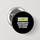 Retro Vintage Regierungsstillstand Veteran  Button (Vorne & Hinten)