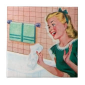 Retro Vintage Reinigungswanne Fliese (Vorderseite)