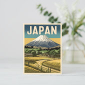 Retro Vintage Reise Altes Japan Landschaft Postkarte (Stehend Vorderseite)
