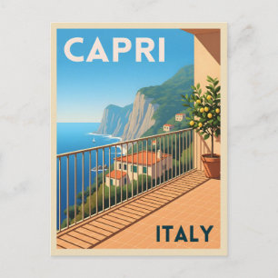 Retro Vintage Reise Capri Landschaftliche Landscha Postkarte