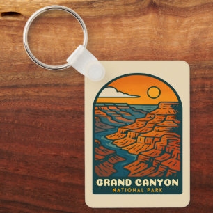 Retro Vintage Reise Grand Canyon Nationalpark Schlüsselanhänger