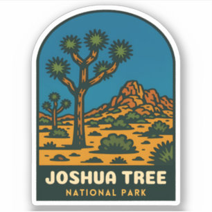 Retro Vintage Reise Joshua Tree Nationalpark Aufkleber