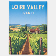 Retro Vintage Reise Loiretal Frankreich Weinberg