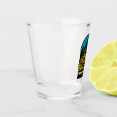 Retro Vintage Reise Machu Picchu Peru Landschaft Schnapsglas (Links)