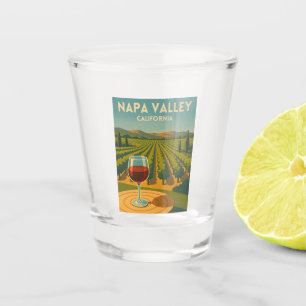 Retro Vintage Reise Napa Valley Kalifornien Weingu Schnapsglas