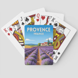 Retro Vintage Reise Provence Frankreich Landschaft Spielkarten