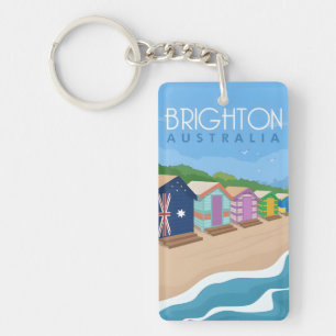 Retro Vintage Reise Souvenir Brighton Australien Schlüsselanhänger