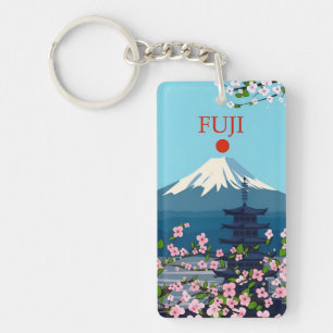 Retro Vintage Reise Souvenir Japan fuji Schlüsselanhänger