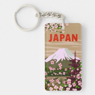 Retro Vintage Reise Souvenir Japan fuji Schlüsselanhänger