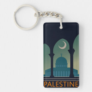 Retro Vintage Reise Souvenir Palästina Schlüsselanhänger
