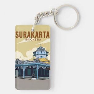 Retro Vintage Reise Surakarta Indonesien Schlüsselanhänger