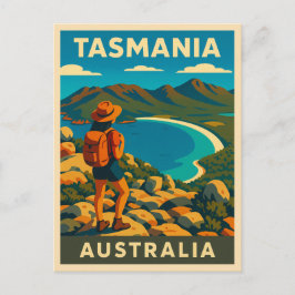 Retro Vintage Reise Tasmania Postkarte