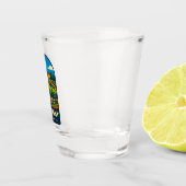 Retro Vintage Reise Toskana Italien Weinroute Mend Schnapsglas (Rechts)