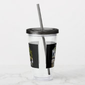 Retro Vintage Reise Wasserfall Acryltrinkbecher (Links)