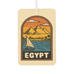Retro Vintage Reisen Ägypten Pyramid Nile River Autolufterfrischer