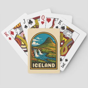 Retro Vintage Reisen Island Landschaft Spielkarten