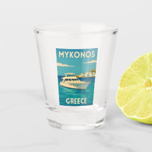 Retro Vintage Reisen Mykonos Griechenland Insel Kü Schnapsglas