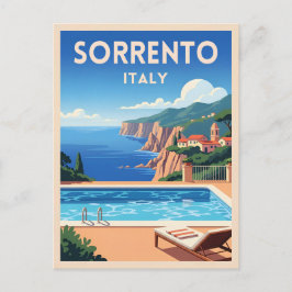 Retro Vintage Reisen Sorrento Italien Küste Landsc Postkarte
