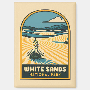 Retro Vintage Reisen Weißer Sand Nationalpark Magnet
