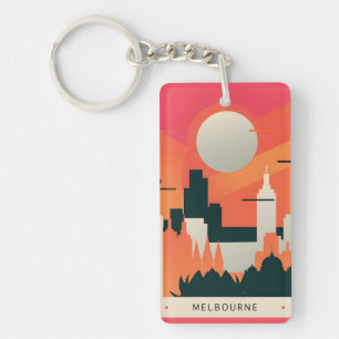 Retro-Vintage-Reisesouvenir Melbourne Australien Schlüsselanhänger