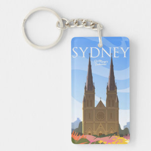 Retro-Vintage-Reisesouvenir Sydney Australien Schl Schlüsselanhänger