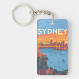 Retro-Vintage-Reisesouvenir Sydney Australien Schlüsselanhänger