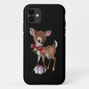 Retro Vintage Rentier Rosa Weihnachten Babyhirsch Case-Mate iPhone Hülle