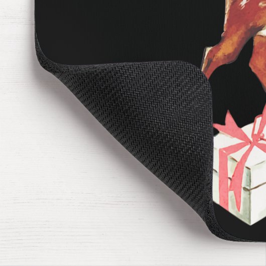 Retro Vintage Rentiere Mousepad (Ecke)