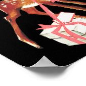 Retro Vintage Rentiere Poster (Ecke)