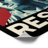 Retro Vintage Resist Freiheitsstatue Poster (Ecke)