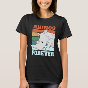 Retro Vintage Rhinos für immer aufhören zu putzen T-Shirt