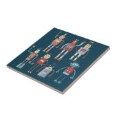 Retro Vintage Roboter Fliese (Seite)