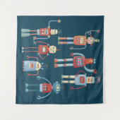Retro Vintage Roboter Wandteppich (Vorderseite (Horizontal))