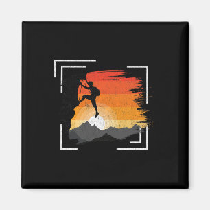 Retro-Vintage-Rockkletter-T-Shirt Männer Frauen Ju Magnet